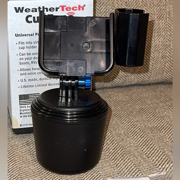 NEW 2PC! WeatherTech Black CupFone Holder / NWT WeatherTech Sticky Sleeve - Picture 2 of 7